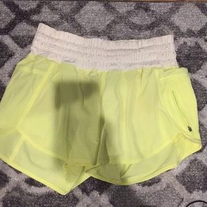 Yellow size 8 lululemon shorts